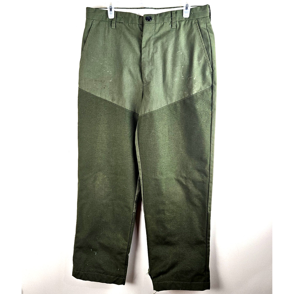 Vintage Rattlers Brand Snake Brush Field Hunting Pants Mens 34 X 30 Green USA